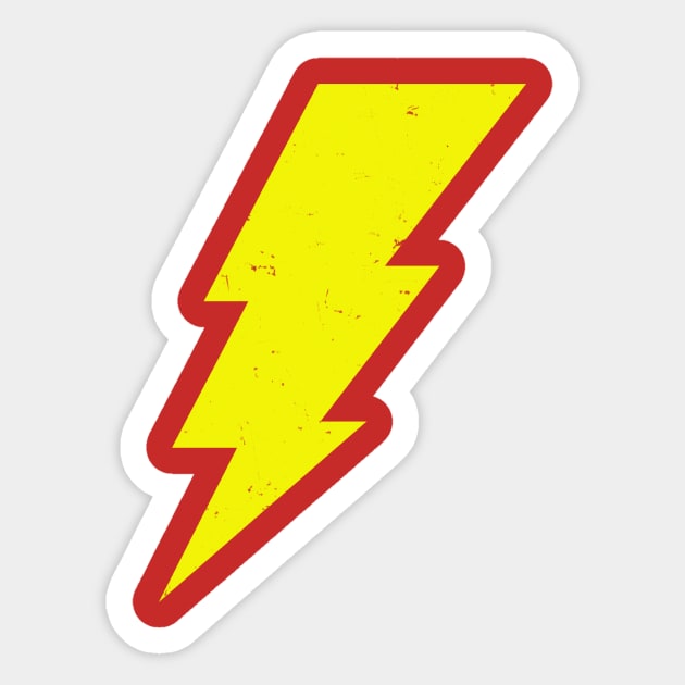 Simple Distressed Lightning Bolt Sticker by terrybain